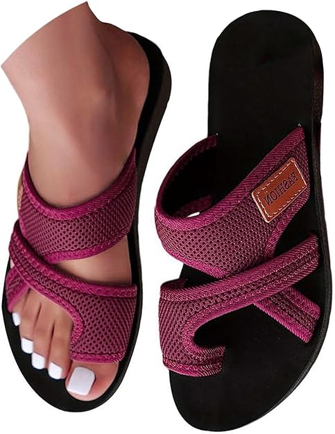 Orthopedic Sandals for Woman Summer 2025 Comfortable Breathable Slip On Flip Flops Arch Support Casual Shoes Beach